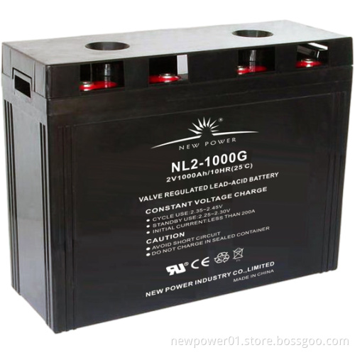 2V1000ah AGM Gel Battery with CE UL Approved (NL2-1000G)